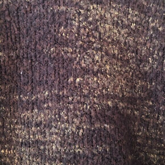 Pulp Women’s Variegated Brown Chunky Knit V Neck Pullover Size Large - Picture 2 of 4